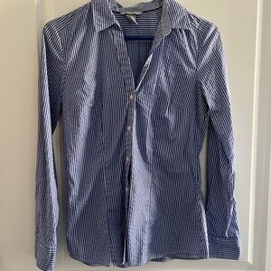 H&M Blue and White Button Down Shirt